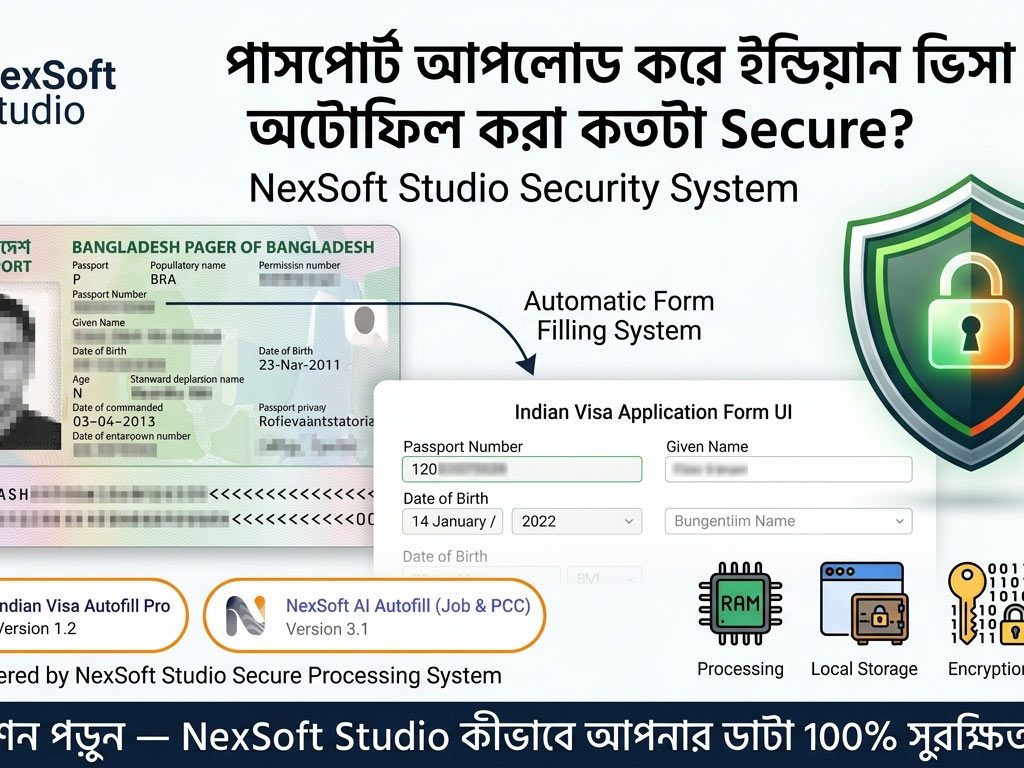 Is Indian Visa Autofill Pro Secure? | NexSoft AI Autofill Security Explained